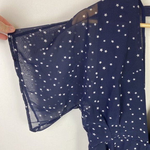 Lioness Size M Playsuit Romper Low Cut front & Back Navy Stars Party - Picture 4 of 11